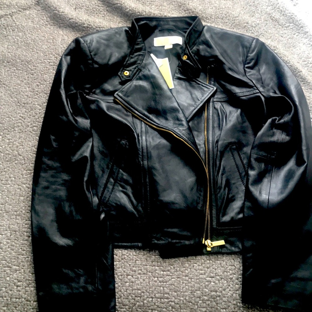 Michael kors leather jacket